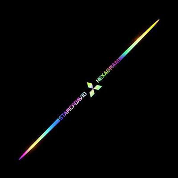 Αυτοκόλλητα αυτοκινήτου 3D με πολύχρωμες αντανακλάσεις λέιζερ 4 τεμάχια-GR