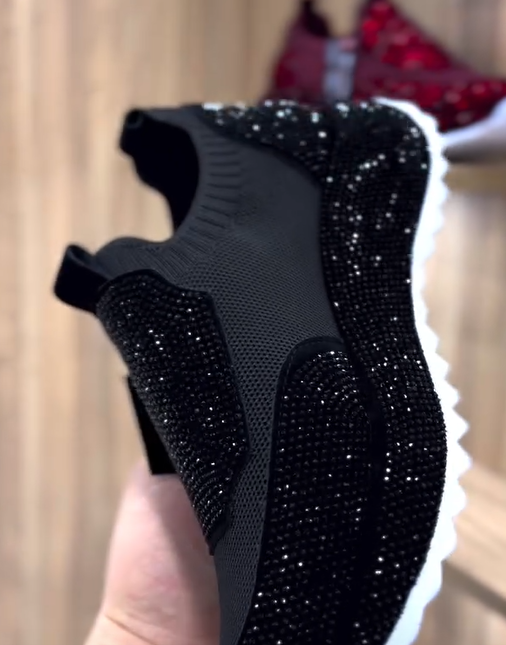 Μοντέρνα, καθημερινά αθλητικά παπούτσια με κρύσταλλα-GR