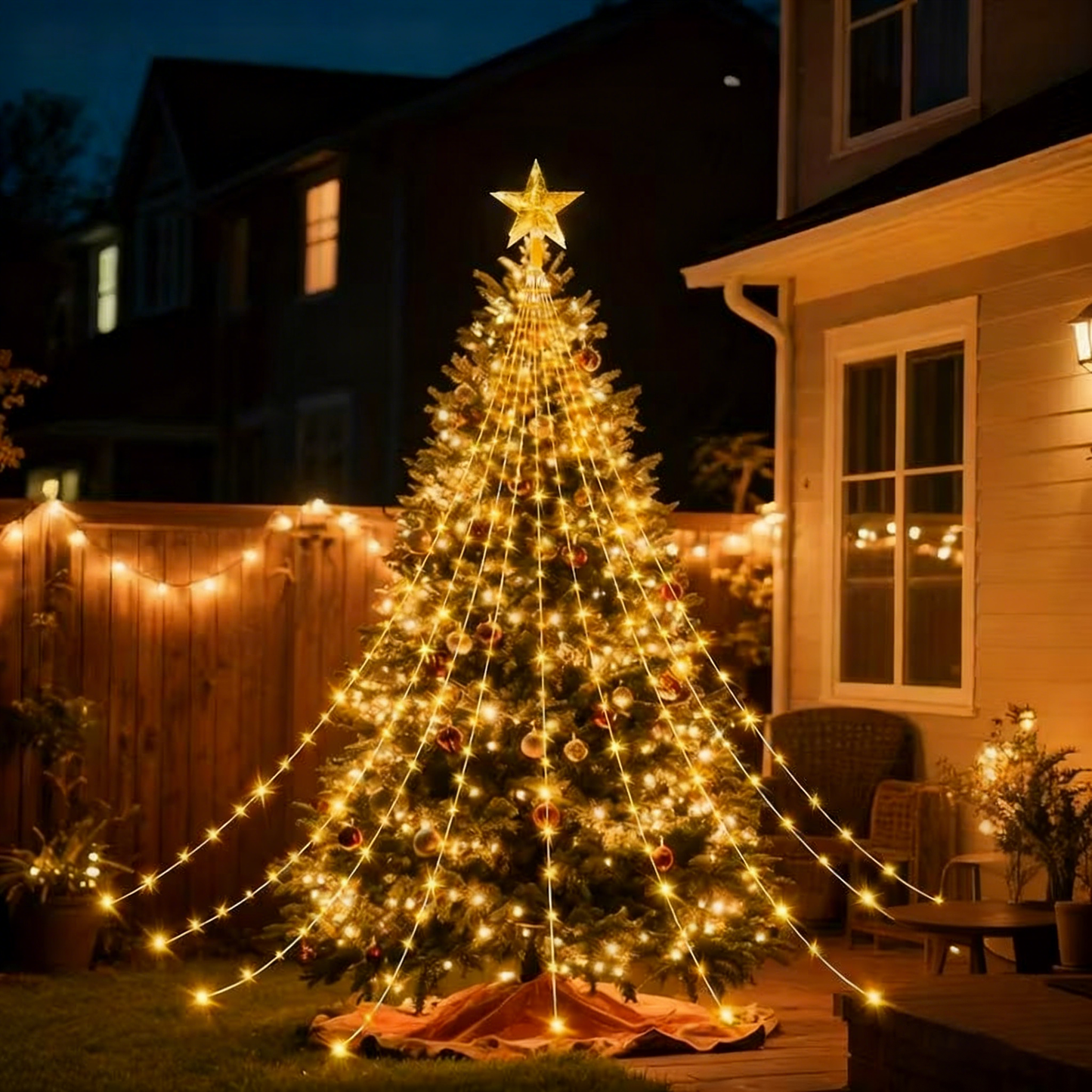 🎁Ankstyvas šventinis išpardavimas su 50 % nuolaida🎄„Starlight Cascade“ kalėdinės lemputės-LT