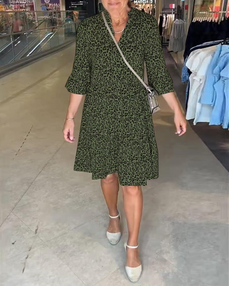 Leopardo rašto suknelė-LT