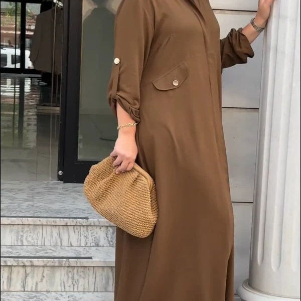 Srajca na gumbe in široke hlače, dvodelni komplet-SI