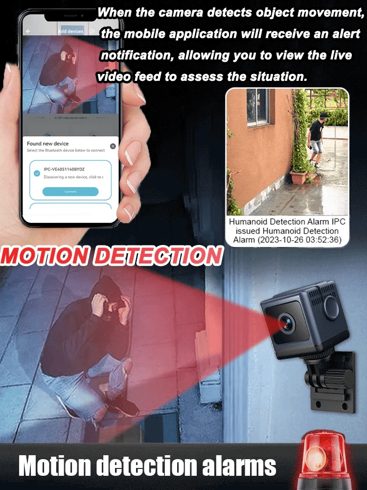 Kamera bezpieczeństwa W03 Smart WiFi – 1080P HD, widzenie nocne, wykrywanie ruchu, niski pobór mocy
