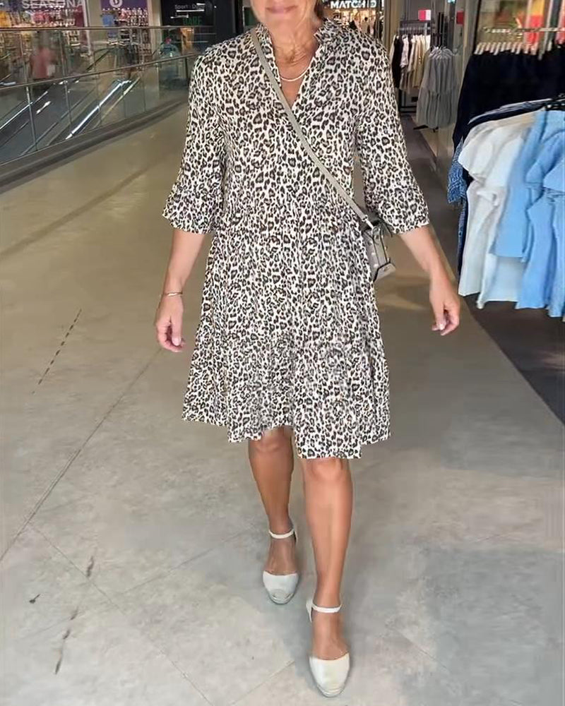 Leopardo rašto suknelė-LT