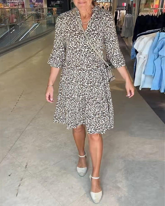 Leopardo rašto suknelė-LT