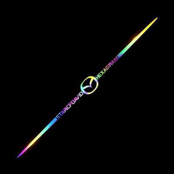 Αυτοκόλλητα αυτοκινήτου 3D με πολύχρωμες αντανακλάσεις λέιζερ 4 τεμάχια-GR