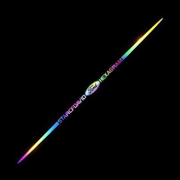 3D spalvoti lazeriu atspindintys automobilių lipdukai, 4 vnt.-LT