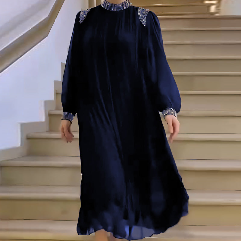 🌹Μάξι φόρεμα Nagubana με λαμπερά κρύσταλλα SI