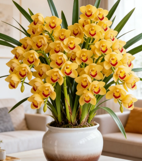 👑 Królowa Orchidei – Długowieczne Cebule Cymbidium