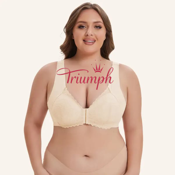 Triumph - (3 τεμ.) Σουτιέν 5D με χυτό κλείσιμο μπροστά και στήριξη χωρίς σύρμα-GR