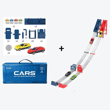 🎅 48 % NUOLAIDA Kalėdų išpardavimui 🎁 48 mini automobiliai su įmontuotu garažu-LT