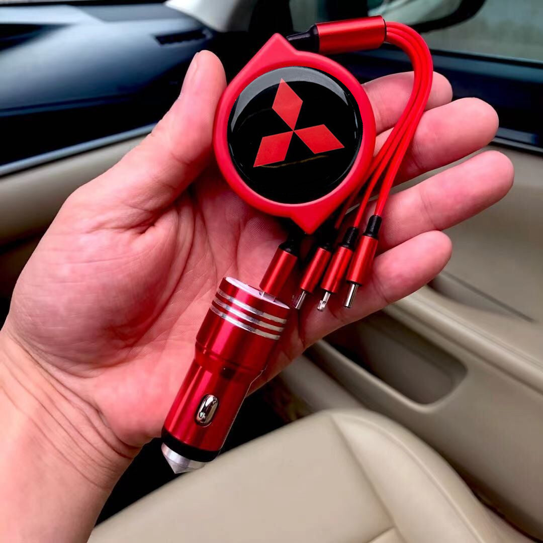 Αποσπώμενο καλώδιο δεδομένων αυτοκινήτου 3 σε 1 + δωρεάν φορτιστής αυτοκινήτου-GR