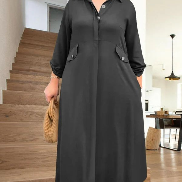 Srajca na gumbe in široke hlače, dvodelni komplet-SI