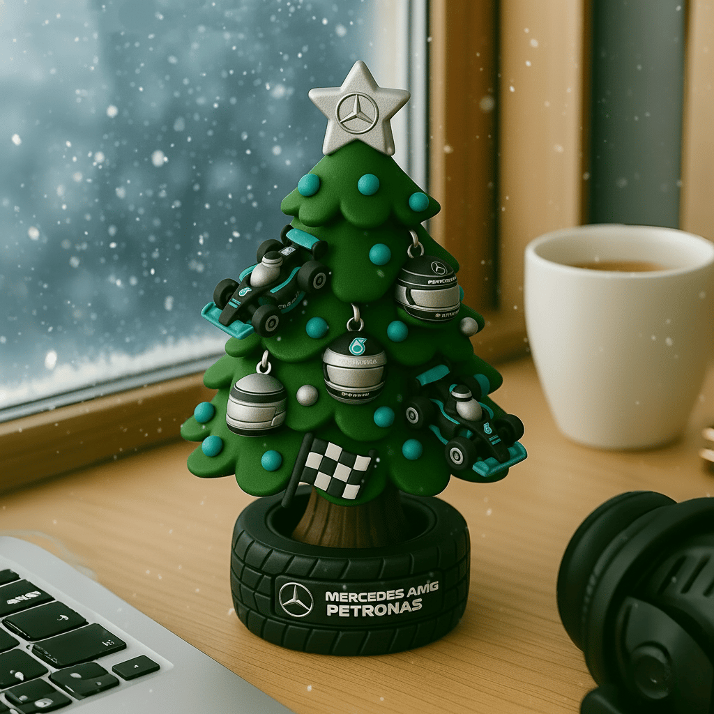 🎄🏎️ Miniatiūrinė F1 komandos stiliaus Kalėdų eglutė-LT