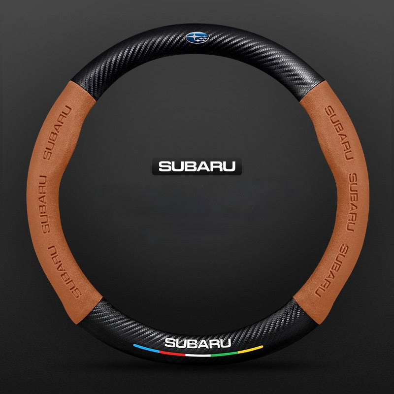 TrackVibe | Κάλυμμα τιμονιού από μαύρο σουέτ άνθρακα – Αντιολισθητικό και ανθεκτικό στη φθορά-GR