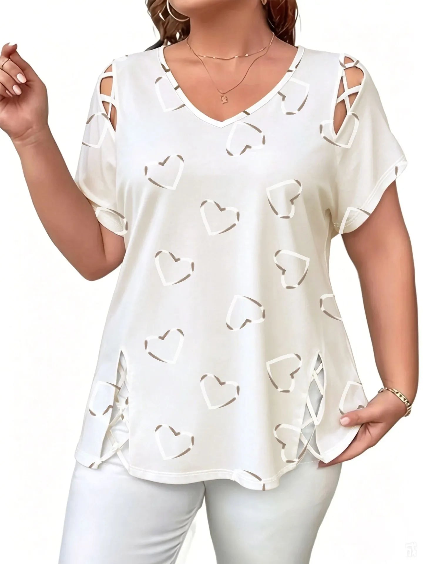 👗🌸Women's summer blouse with V-neck and print — soft, elegant🌟
