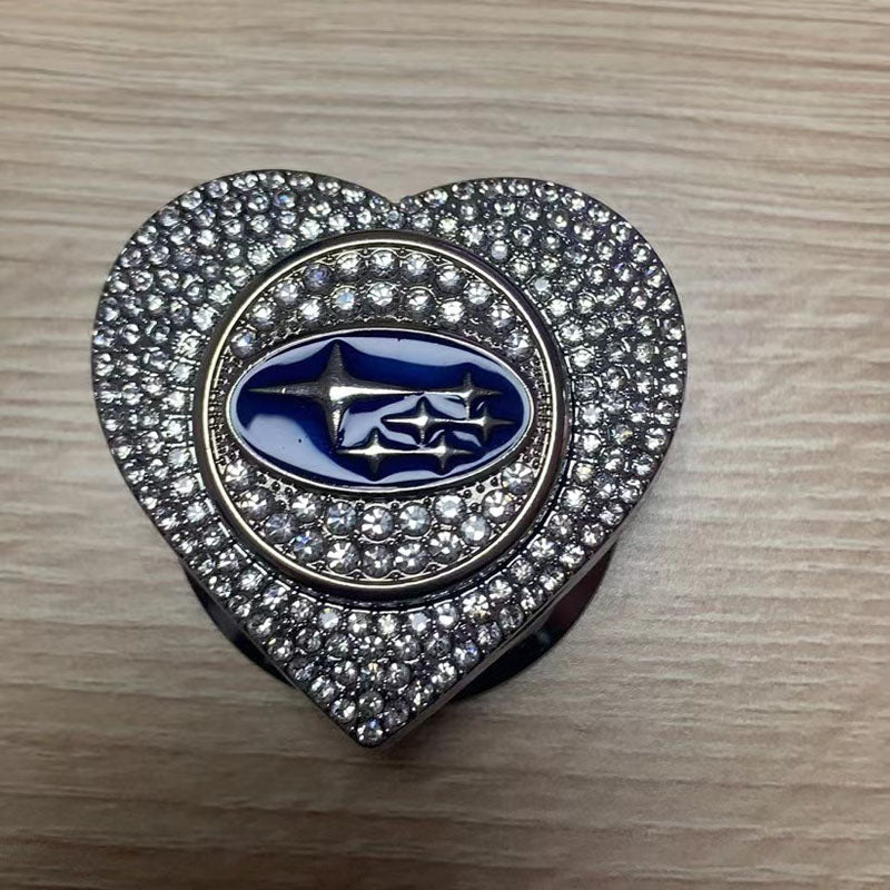 Προσφορές 2025🔥Προστατευτική θήκη με κουμπί σε σχήμα καρδιάς, διακοσμημένη με διαμάντια-GR 