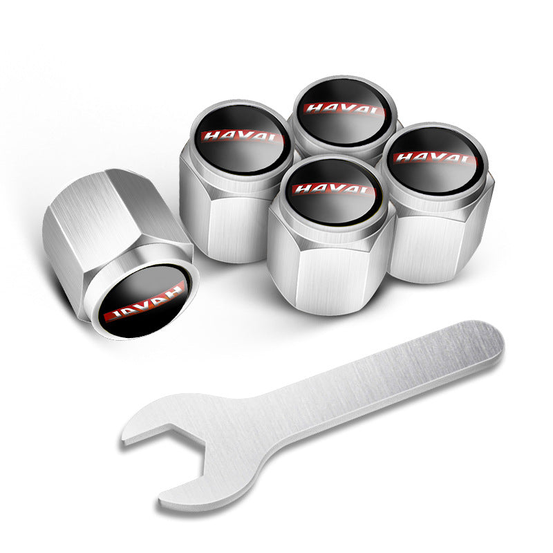 🔥 Automobilių padangų ventilių dangteliai (5 vnt. + 1 veržliaraktis)-LT