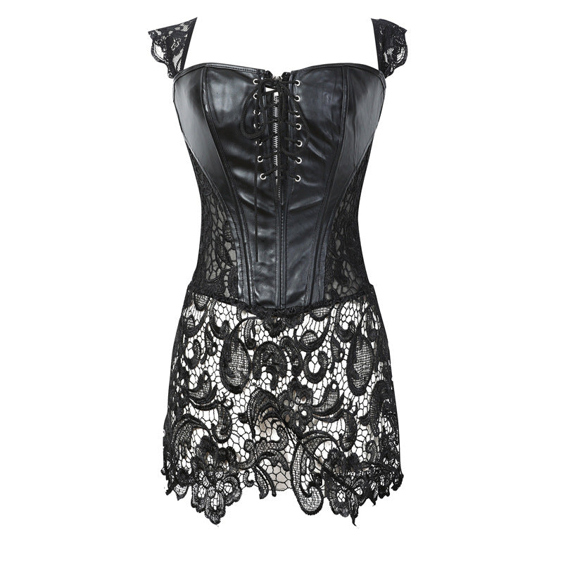 Sexy Lace Open Back - Nėriniuotas odos formuojantis Bodysuit-LT