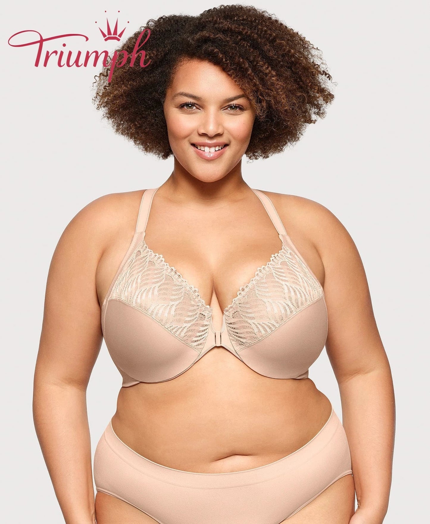 Triumph - (4 τεμ.) - 💖Σουτιέν με κλείσιμο μπροστά και λαιμόκοψη T-GR