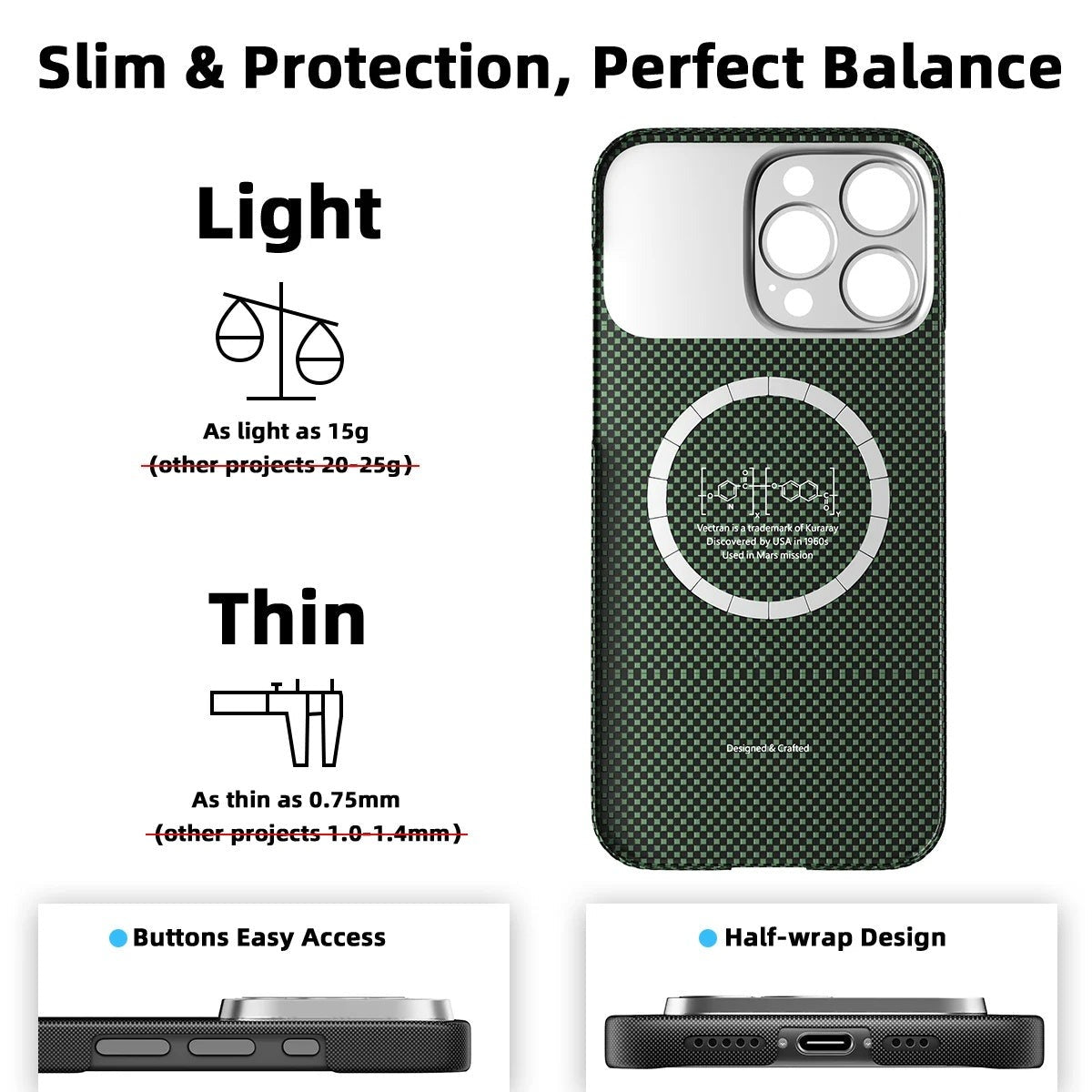 Pasaulinis riboto leidimo magnetinis ateities technologijos išmanusis apsauginis dėklas (suderinamas su iPhone 17-12)-LT