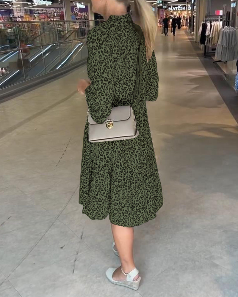 Leopardo rašto suknelė-LT