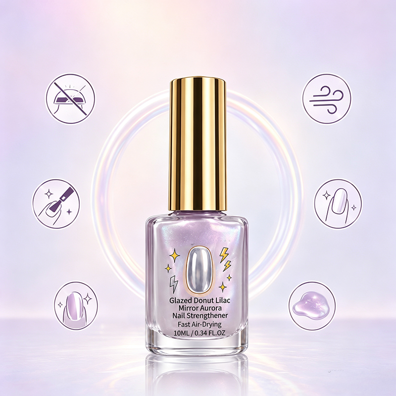 📢📢Kup 2, a 1 dostaniesz gratis!! ⏰Odżywka do paznokci Lilac Glossy Mirror