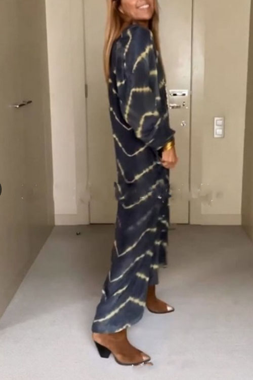 Voľná dlhá sukňa Kathiadress Plus veľkosti s digitálnou potlačou-SK