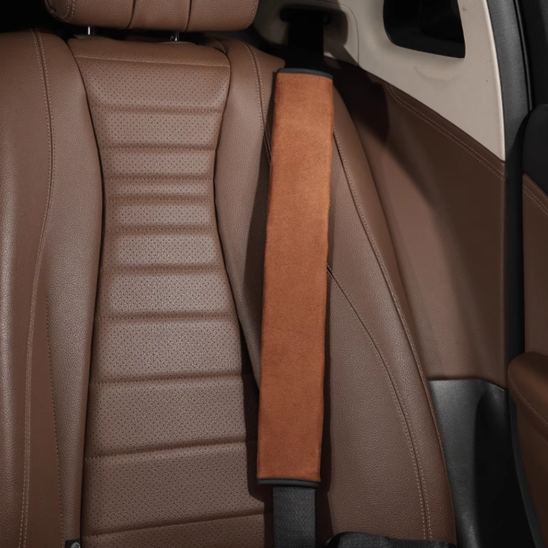 „SilkLeather“ saugos diržo užvalkalas – kaklo apsauga ir logotipo parinktis-LT