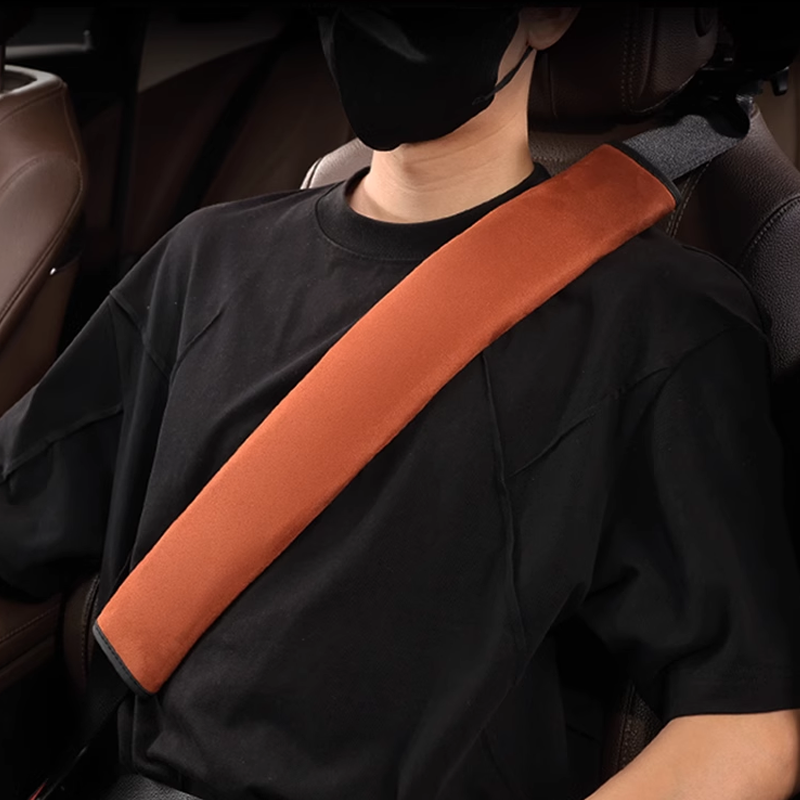 Κάλυμμα ζώνης ασφαλείας SilkLeather - προστασία λαιμού και επιλογή λογότυπου-GR