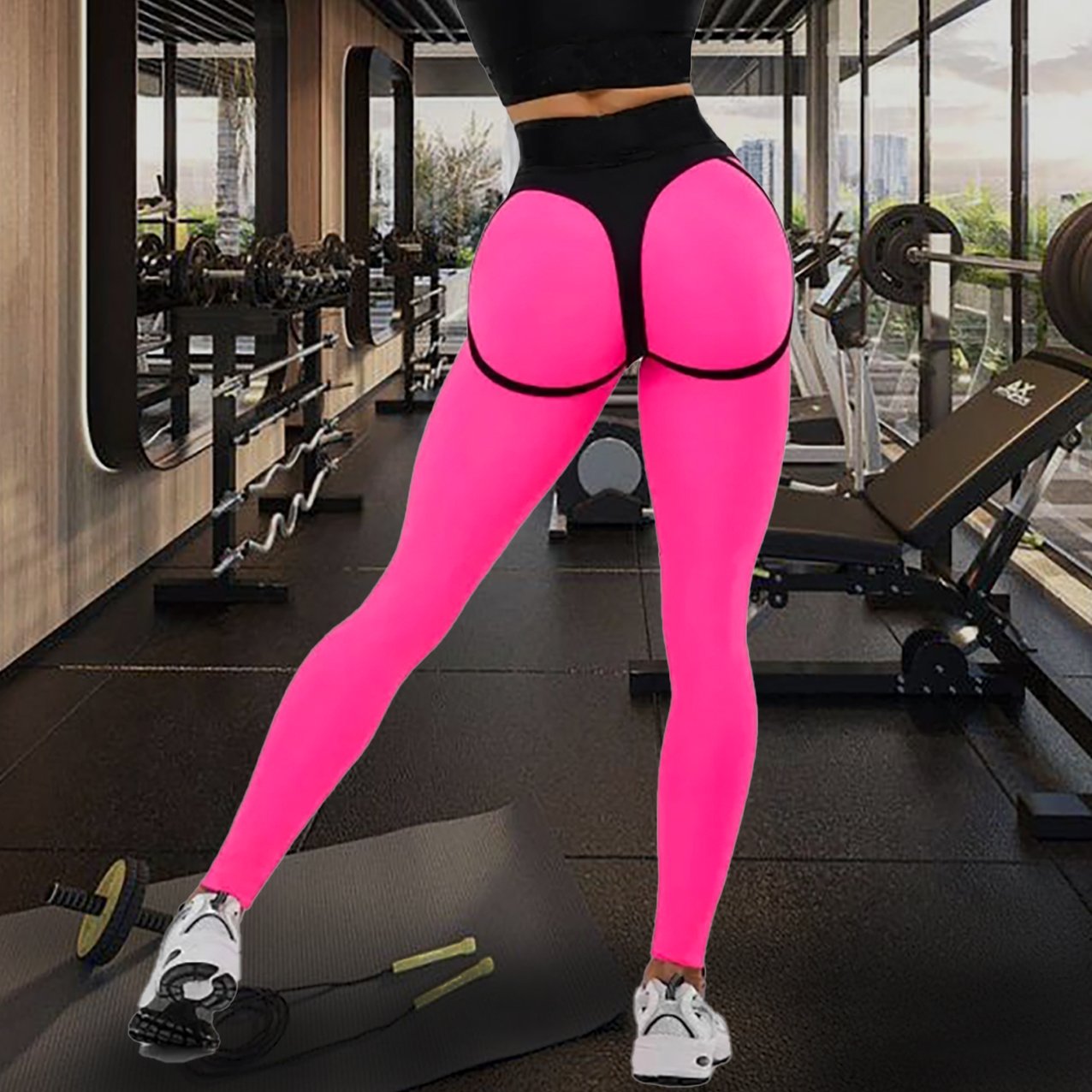 Legíny s rýchloschnúcim efektom Majacy Patchwork na boky-GR