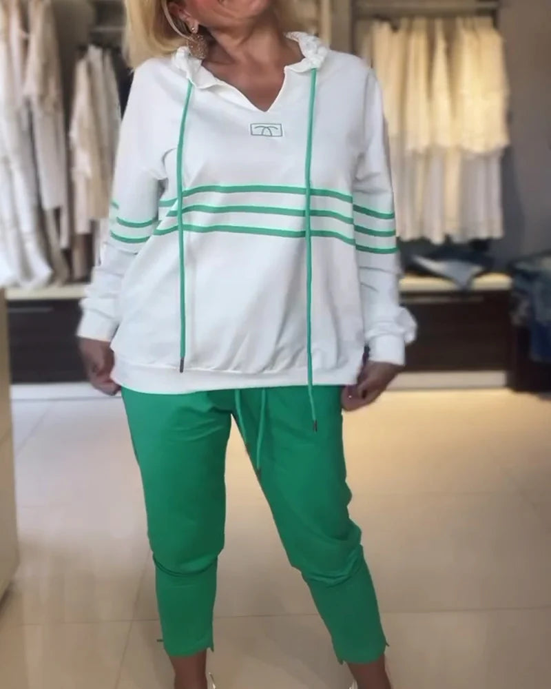 Dryžuoto rašto megztinių komplektas-LT