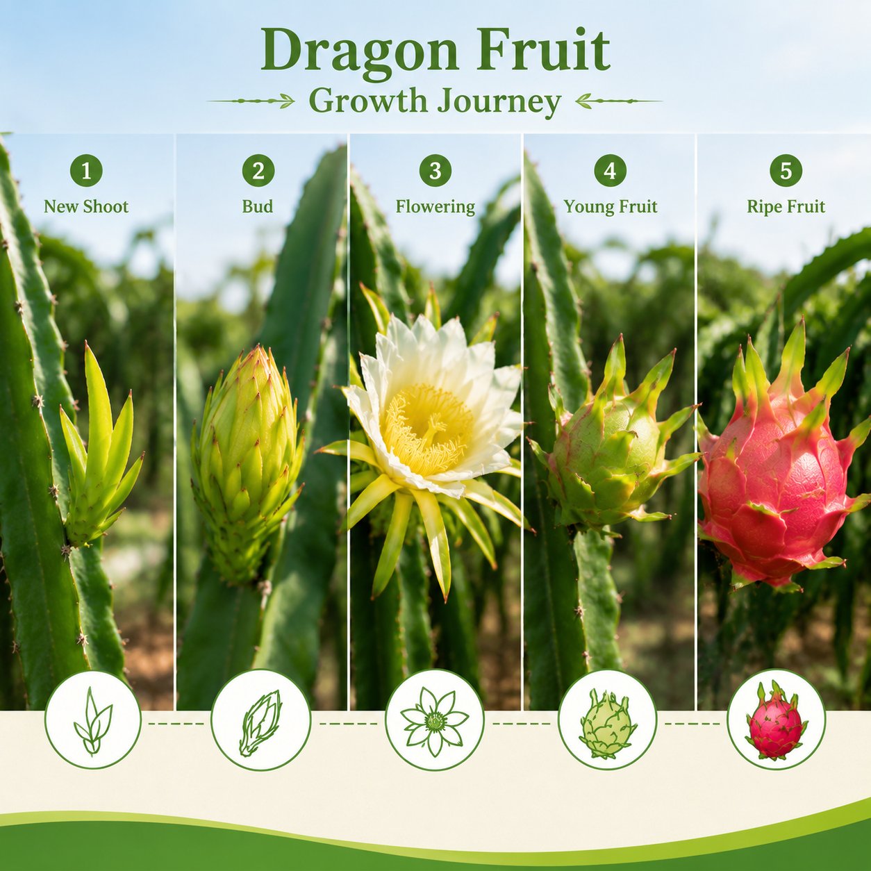 Dragon fruit seedlings – Grow exotic, sweet and delicious dragon fruit at home 🌵