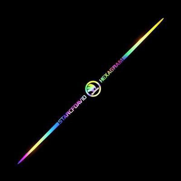 3D spalvoti lazeriu atspindintys automobilių lipdukai, 4 vnt.-LT