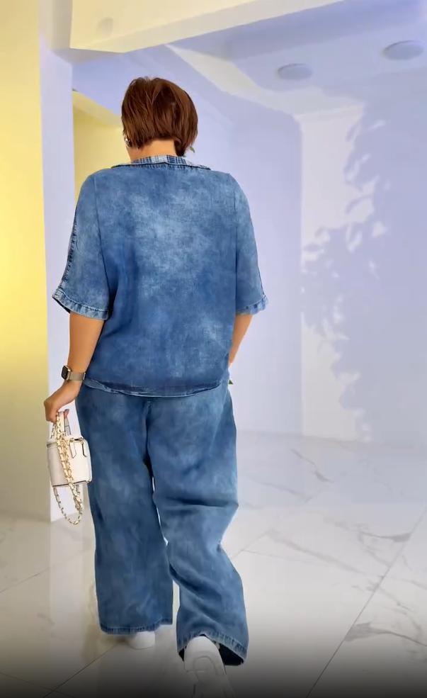 Moteriškos vasarinės madingos apvalios iškirptės kelnės su užtrauktuku-LT