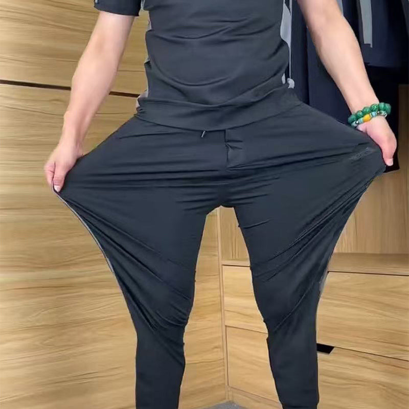 🌴Specialūs vasaros pasiūlymai ❄️Vyriškos trumpų rankovių sportinės kelnės (2 dalių komplektas)-LT