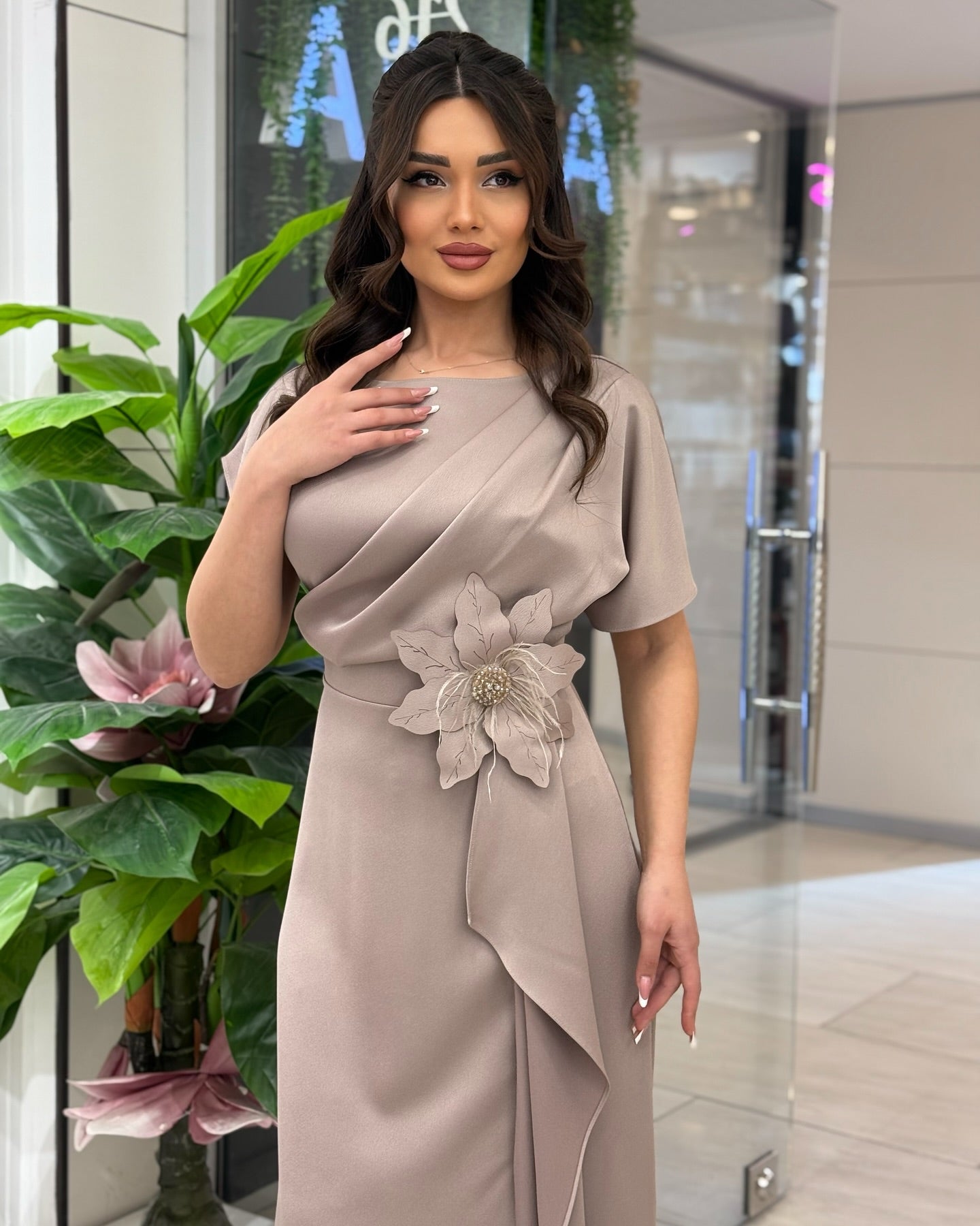 🌼Γυναικείο φλοράλ, σέξι και ιδιοσυγκρασιακό φόρεμα-GR