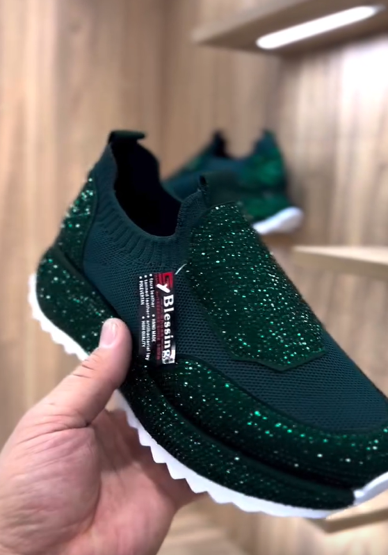 Madingi, kasdieniai sportbačiai su kristalais-LT