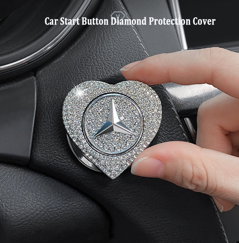 2025 m. karštas išpardavimas🔥Širdies formos, deimantais inkrustuotas apsauginis dėklas su vieno mygtuko užvedimu-LT