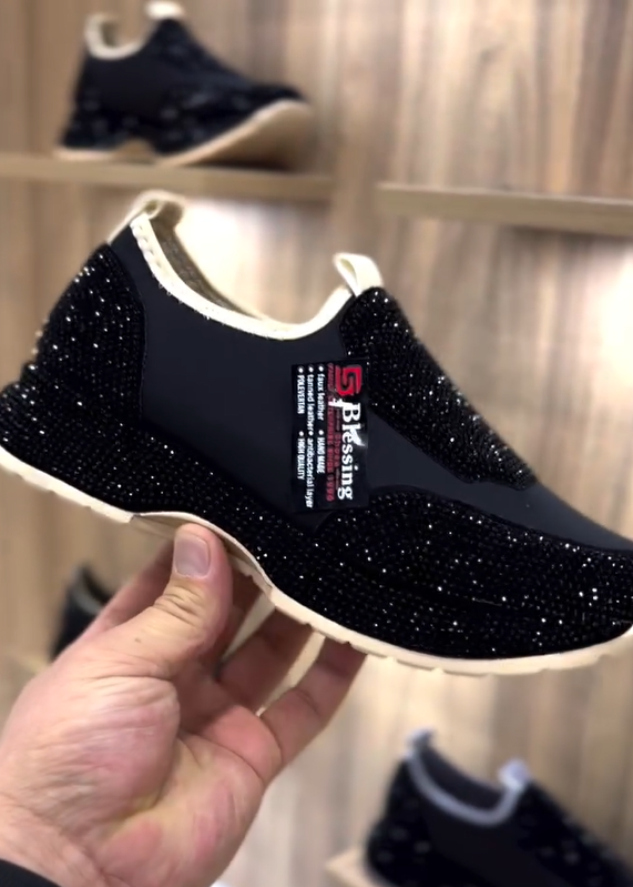 Madingi, kasdieniai sportbačiai su kristalais-LT