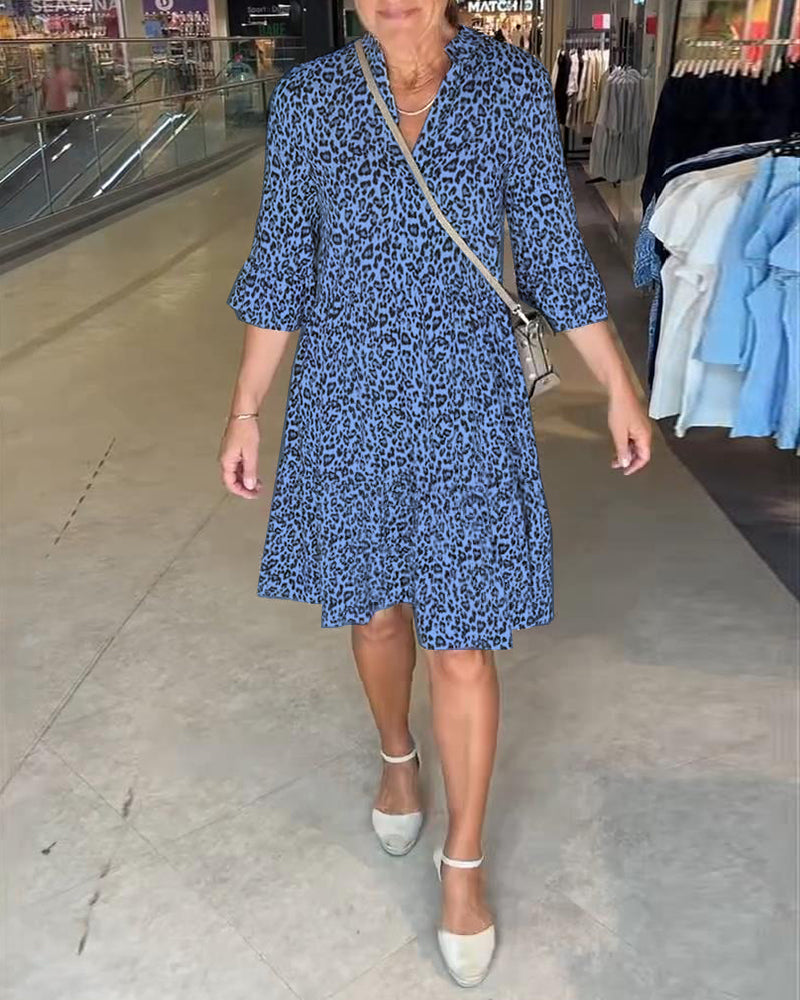 Leopardo rašto suknelė-LT