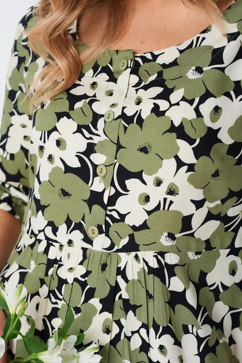 [S-5XL] Laisva, didelių dydžių medvilninė suknelė | Patogus, kvėpuojantis, puikiai tinka vasarai-LT