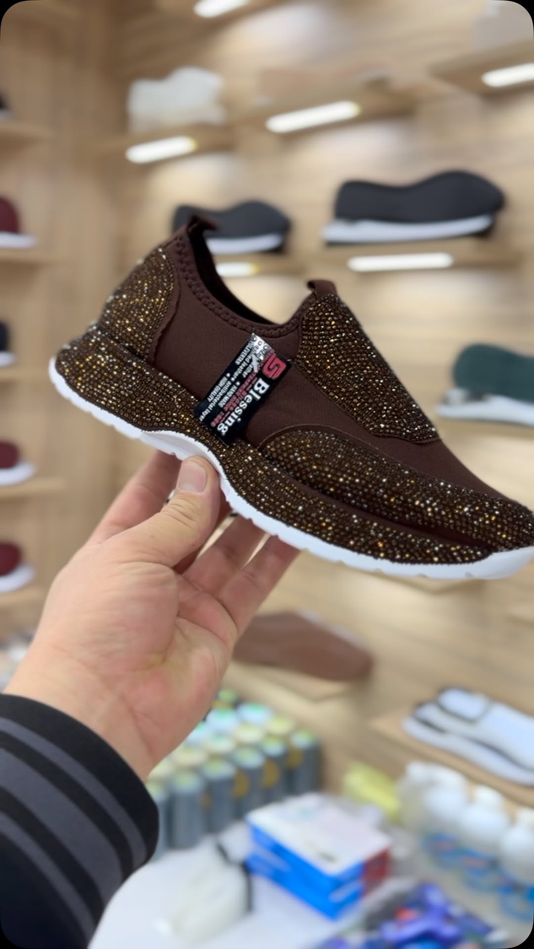 Madingi, kasdieniai sportbačiai su kristalais-LT