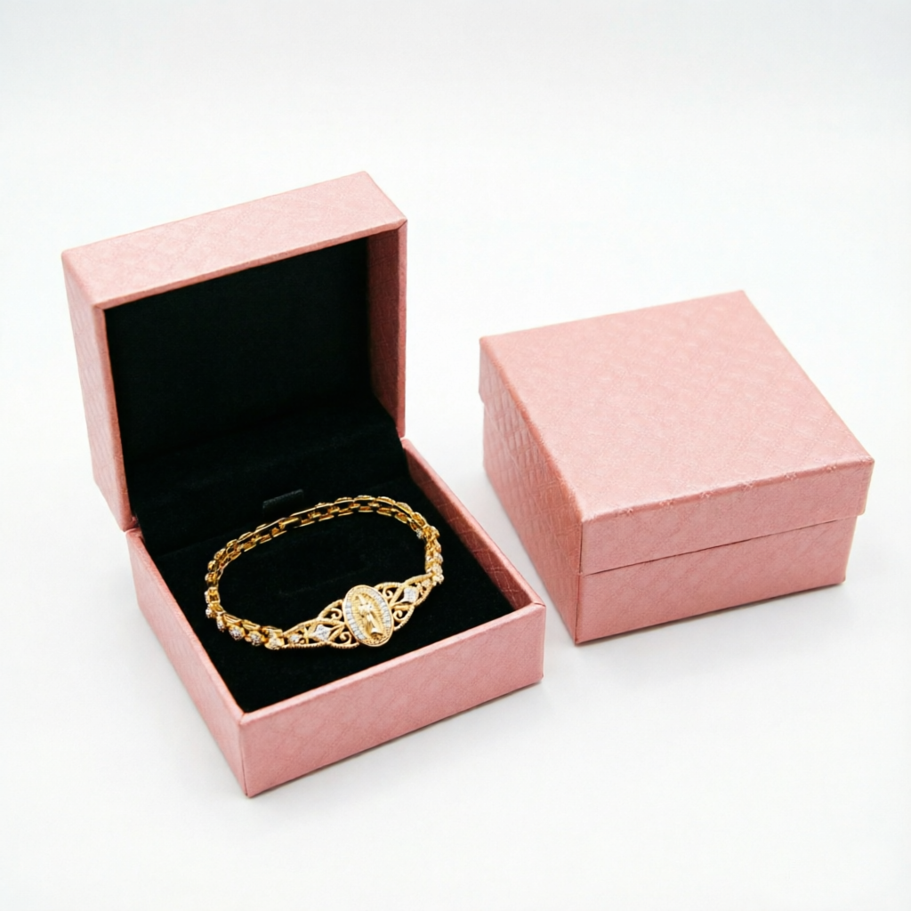 📿🌸 Elegancka bransoletka z ażurowym wizerunkiem Matki Boskiej – mistrzowska rzeźba – płatność przy odbiorze ✨✅