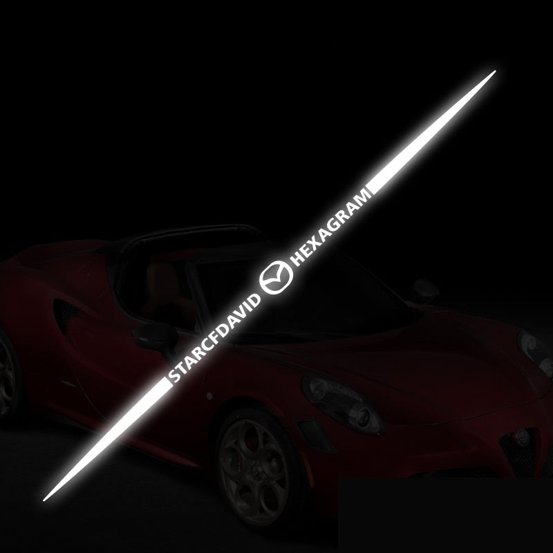 Αυτοκόλλητα αυτοκινήτου 3D με πολύχρωμες αντανακλάσεις λέιζερ 4 τεμάχια-GR