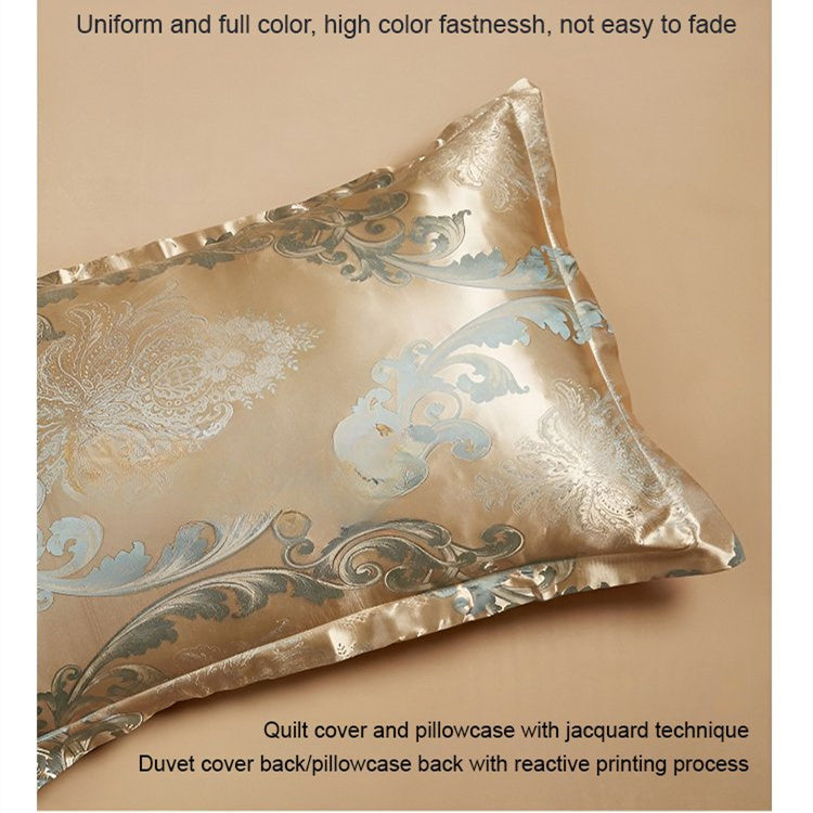 Euroopa luxusný 4-osalínový satiin-žakárový voodipesu komplekt