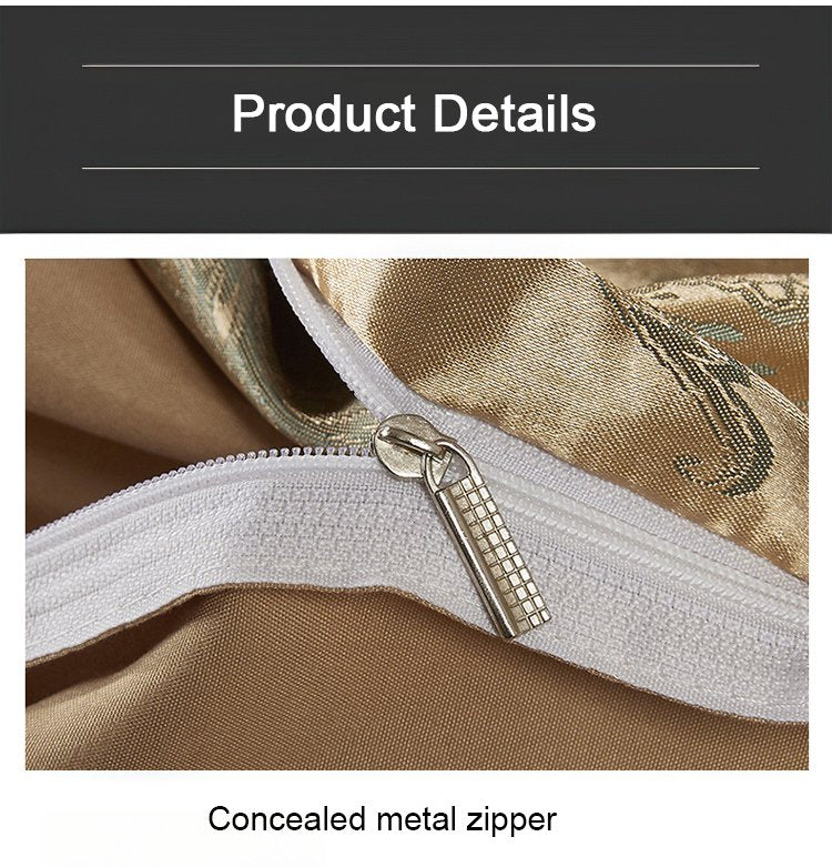 Σετ κλινοσκεπασμάτων Eiropas πολυτελείας 4 τεμαχίων από σατέν ζακάρ