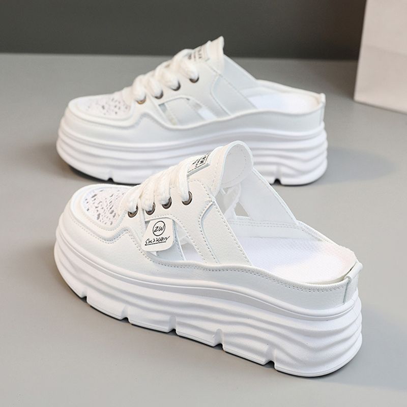 Ελαφρύ, αναπνεύσιμοι συμπαγές με χοντρές σόλες για γυναίκες-GR