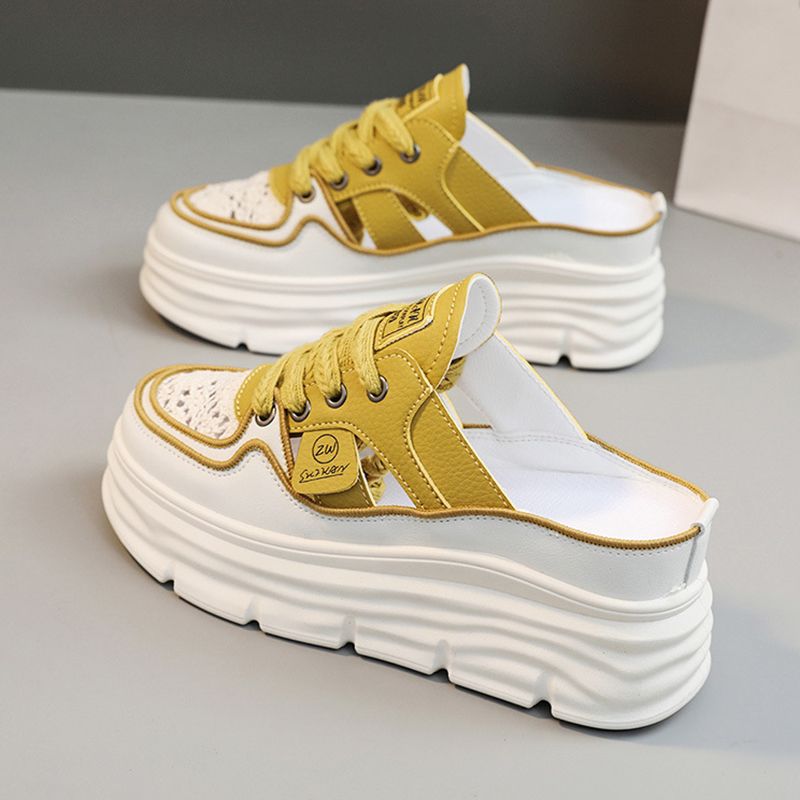 Ελαφρύ, αναπνεύσιμοι συμπαγές με χοντρές σόλες για γυναίκες-GR