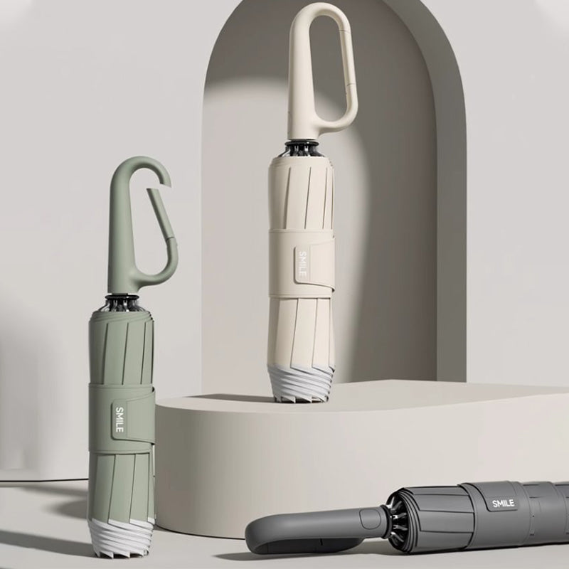 ☂️✨ Skėtis su šviesą atspindinčiomis juostomis! Atvirkštinis išsiplėtimas ir susitraukimas be vandens purslų, geras matomumas tamsoje-LT