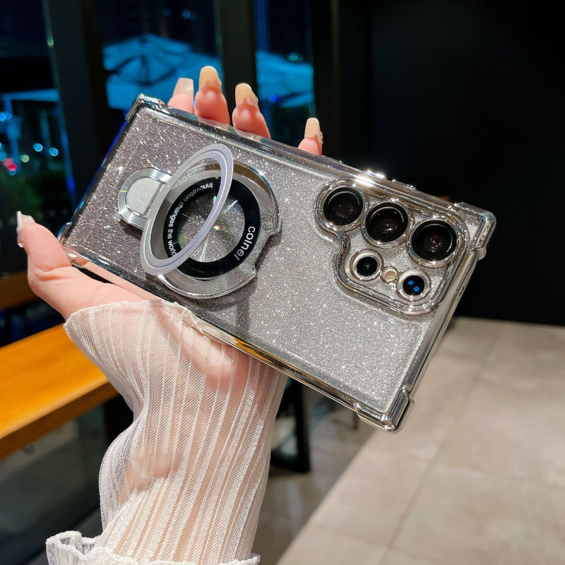 Magnetinio gradiento magnetiniai blizgučiai mobiliųjų telefonų dėklai, skirti Samsung S22/23/24-LT